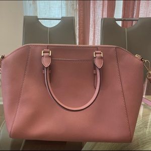 Michael Kors Ciara Large Top Zip Satchel Rose